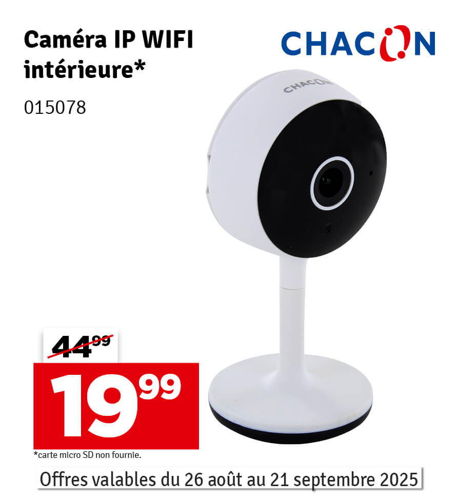 Caméra IP Wi-Fi intérieure 1080 P CHACON